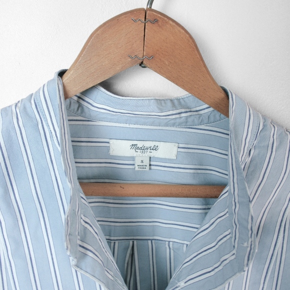 Madewell // Collarless Popover Shirt - Picture 3 of 4
